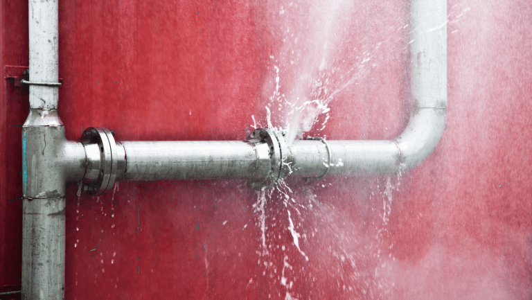 burst pipe